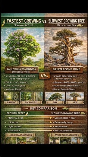 fastest vs slowed 🌲 tree growth