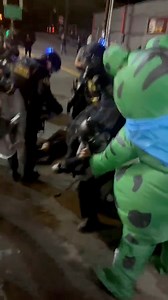 GIVE THIS OFFICER A RAISE!!! An officer ran up behind this ANTIFA THUG in an inflatable and sprayed a MASSIVE amount of MACE into the fan that inflates the suit. F.A.F.O | Graham Allen