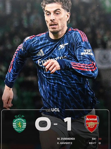 Kai Havertz pahlawan lagi! Gol telatnya bawa Arsenal bungkam Sporting 1-0 di Lisbon. 🔥🔴#UCL