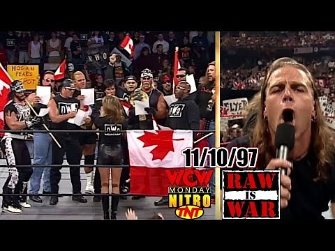 WCW Nitro vs. WWF RAW - November 10, 1997 Full Breakdown - Day After Montreal Screwjob nWo/HBK React