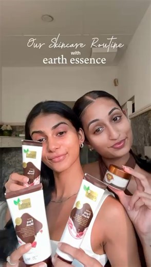 "Taking care of our skin with Earth Essence, a herbal skincare brand that keeps things natural and simple. Perfect way to unwind together! 🌿 #SkincareRoutine #EarthEssence" | Earth Essence