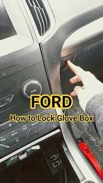 How to Lock Ford Glove Box (Quick Guide) #ford #cars