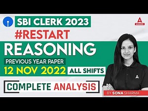 SBI Clerk Previous Year Question Paper | SBI Clerk Reasoning Previous Year Questions | Sona Sharma