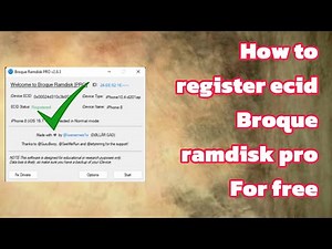 How to register ecid for free in broque ramdisk pro