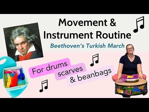 Beethoven Movement Activity for Elementary Music Class - Drums, Scarves, and Beanbags