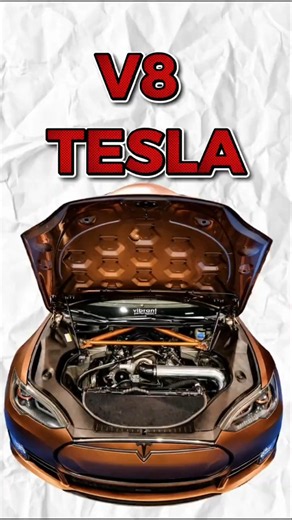 This Tesla RUNS on A Gasoline😳(V8 Engine swapped)