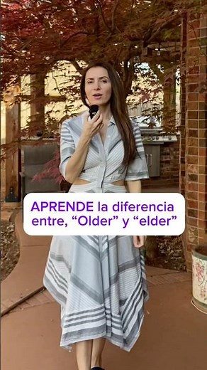 APRENDE la diferencia entre, “older” y “elder” #inglesfacil #aprenderingles