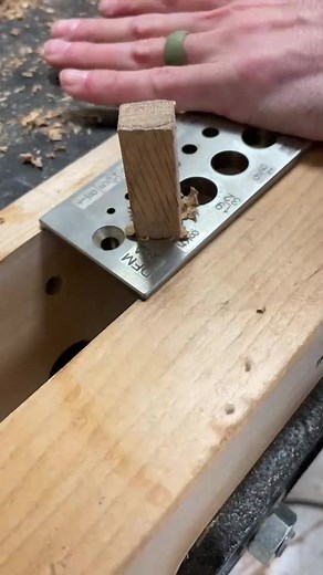 Sometimes square pegs do go in round holes. At least when you’re making dowels🤷🏼‍♂️ #asmrtiktok #tiktokdiy #feelinggood #woodwork #howitsmade