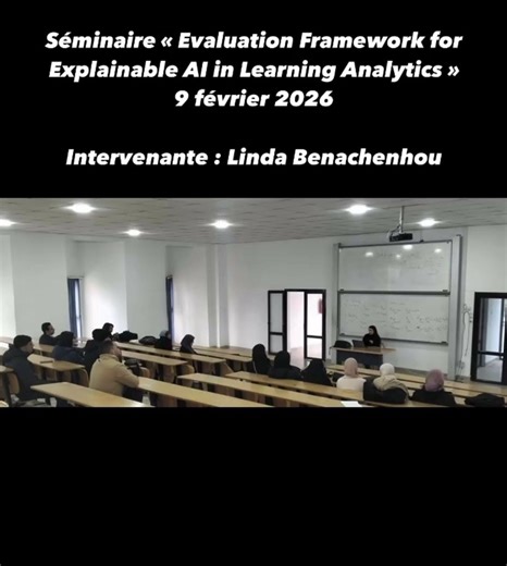 Séminaire « Evaluation Framework for Explainable AI in Learning Analytics » – 9 février 2026