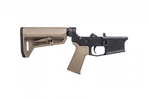 Aero Precision complete M4E1 lower with flared magwell, integral trigger guard, & Magpul FDE SL-K ...