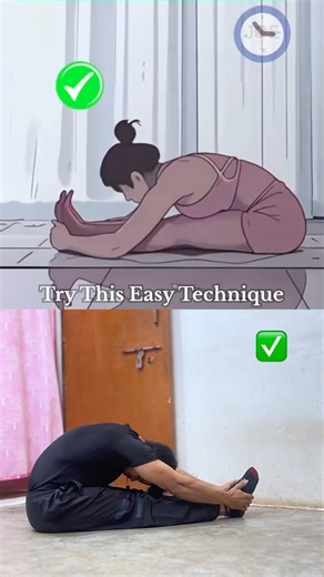 Can't Touch Your Toes? Try This Easy Technique✅#shorts #yoga #fitness #tutorial