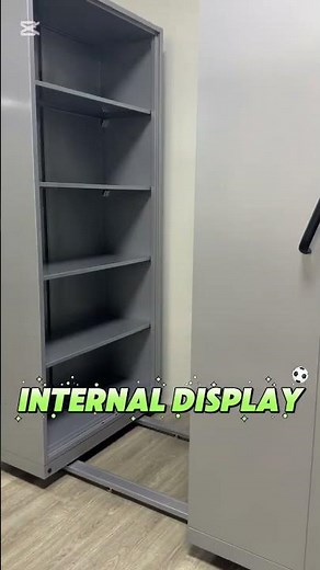 Manual Mobile Filing Cabinet with Track System and Adjustable Shelves #storagesolutions