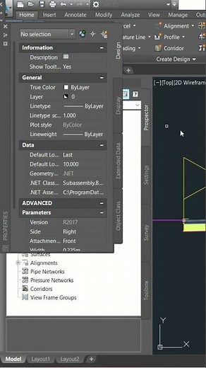 SECTION (Assemblies) AUTOCAD CIVIL 3D