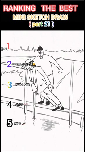 RANKING THE BEST MINI SKETCH DRAW PART 21 👍 ) #funny #shorts #cat #drawing