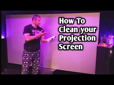 How to clean your home theater projection movie screen.