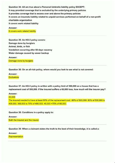 Personal Lines Insurance Exam Questions 2026 | Realistic Practice Test + Correct Answers