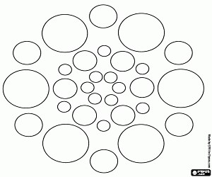 Several circles for colors coloring page printable game
