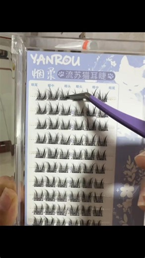 😍 Beautiful Cat Eye Eyelashes Tutorial | Easy Lash Application #shorts #eyemakeup #beautytips