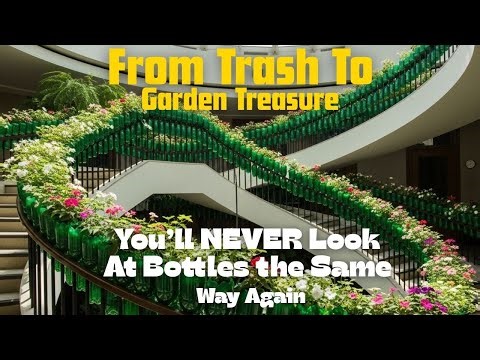 They Turned Bottles & a Junk Wheel into the Prettiest Garden Ever — You’ll Want to Copy It Instantly