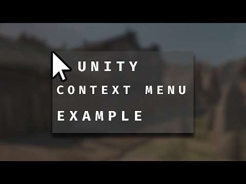 Creating a Context Menu in Custom Unity Editors