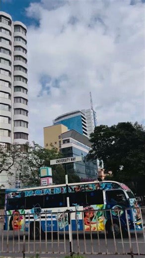 Uhuru Waiyaki Highway Tarmac Road Nairobi City County Kenya East Africa Skyscrapers Skyline Cityscap