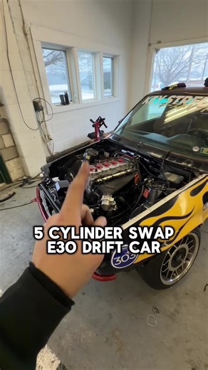 5 Cylinder Powered E30 is almost ready for its first test drive 🥹 after a year and 3 months, we’re almost at my goal of doing a test burnout before the new year! But not today. Need to go get some wheel Dollie’s and some nice weather before I get it out of here! Soon my friends!! #07kswap #bmw #engineswaps #carcommunity #fyp
