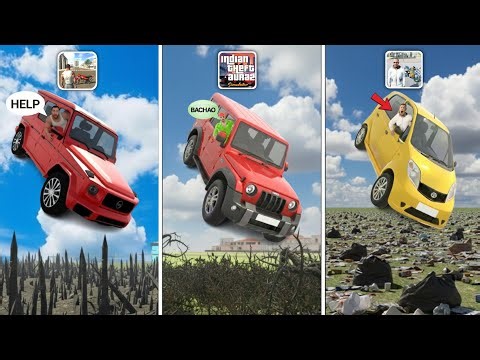 Car Falling Test in Indian GTA Games 🤯!