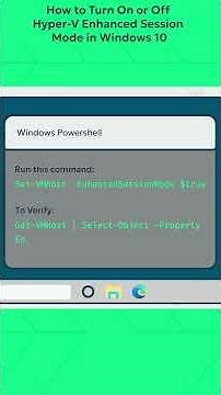 How to Turn On or Off Hyper-V Enhanced Session Mode in Windows