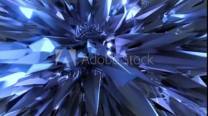 blue infinite loop simple background animation with abstract diamond pattern ,
