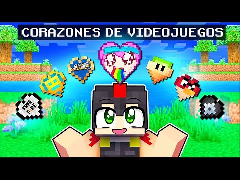 Conseguí TODOS LOS CORAZONES de VIDEOJUEGOS en Minecraft 😱📱 INVICTOR #3