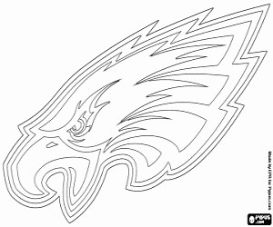 Philadelphia Eagles logo coloring page printable game