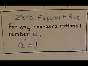 Algebra I #5.1d, The Zero Exponent rule
