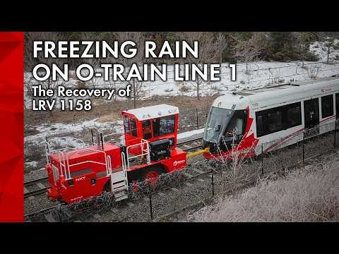 Freezing Rain on O-Train Line 1: Damage to Blair OCS and the Recovery of LRV 1158 --- PART 3