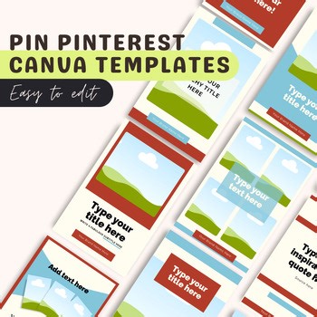 Fully Editable Pinterest Pin Canva Templates for TPT Sellers