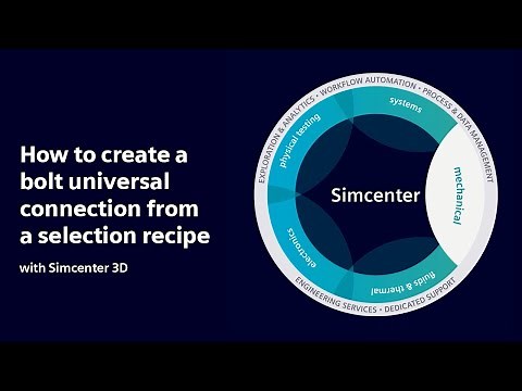 HOW TO | How to create a bolt universal connection with Simcenter 3D | Tutorial #HowToSimcenter3D