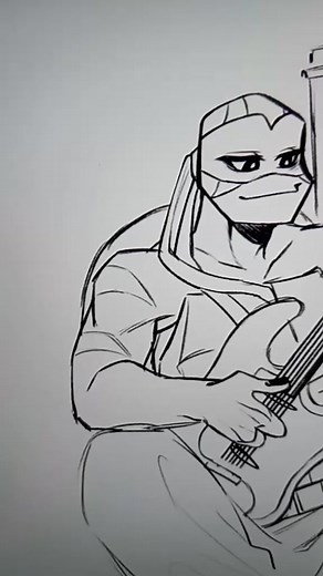 Splinter Helps the Turtles Become a Band - ROTTMNT Fanart