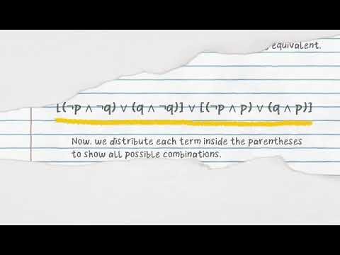 Discrete Math : Proving the equivalence of p ↔️ q = (p ∧ q) ∨ (¬p ∧ ¬q).