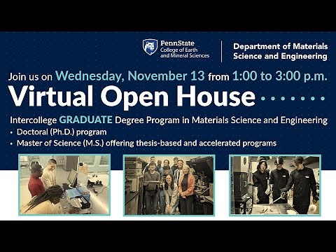 2024 Penn State IGDP MatSE Graduate VIRTUAL Open House