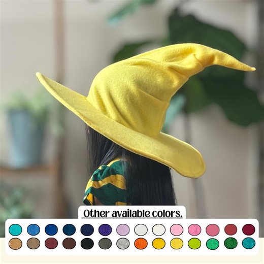 Yellow Witch or Wizard Hat – Custom Sorcerer Costume for LARP Gothic Cosplay Adults & Kids - Etsy
