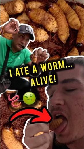 I ate a WORM... ALIVE! 🪱🤢