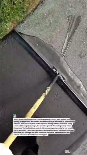 Driveway Seal Coating Made Easy with Asphalt Squeegee #driveway #asphalt #construction
