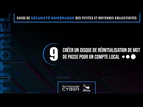 09 Créer un disque de réinitialisation de mot de passe pour un compte local