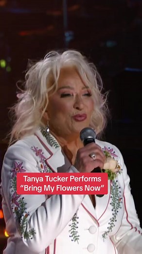 Bring #TanyaTucker her flowers now for one of our favorite performances of #2023 💐 #CMTSmashingGlass #bringmyflowersnow