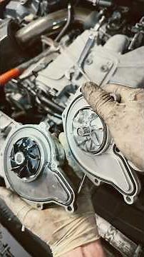 Audi 3.0T water pump replacement minimal parts removed #automobile #mechanic #autorepair