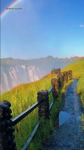 #Scenicroutes represents Victoria Falls, world's largest single curtain of falling water. #shorts
