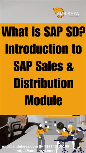 Ambikeya on Instagram: "What is SAP SD? Introduction to SAP Sales & Distribution Module https://youtu.be/Y5kh_j7VggM #sapsd"