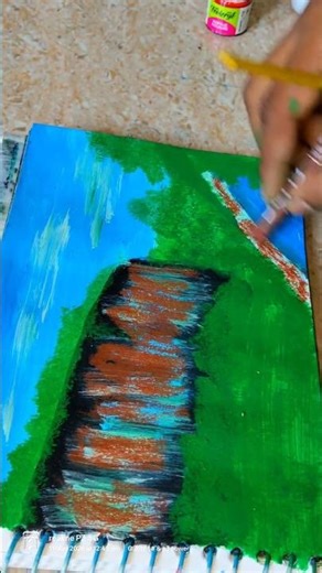 schnery painting 🖌️🎨 with poster colour #painting #colourfull #artwork