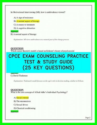 CPCE EXAM COUNSELING PRACTICE TEST & STUDY GUIDE 25 KEY QUESTIONS VIDEO 2026 UPDATED EXAM PREP!!