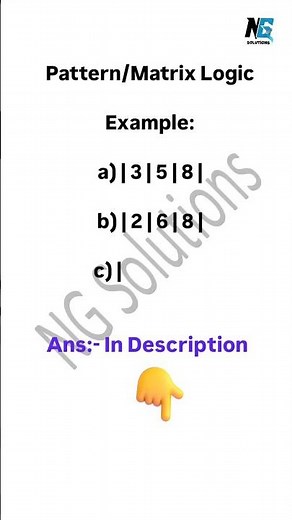 Pattern Logic | Matrix Logic | Reasoning | Maths | Maths Tricks | Mathematics | #logic #reasoning