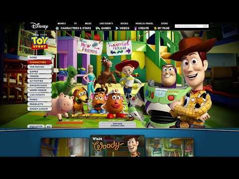 Toy Story 3 flash website in 2010